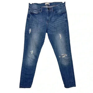 Banana Republic Distressed Skinny Ankle Jeans